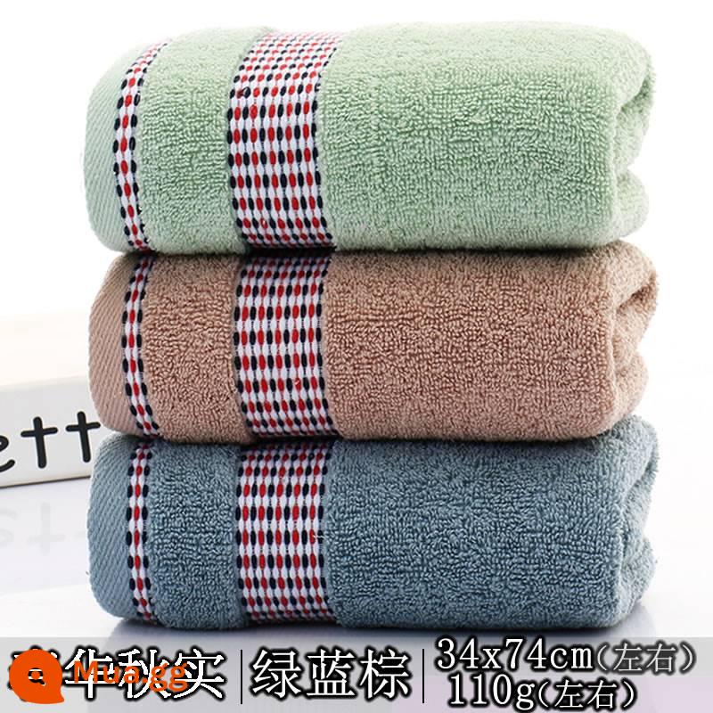 10 Gói Khăn Cotton Giặt Hộ Gia Đình Trưởng Thành Lớn Khăn Mặt Mềm Mại Thấm Nước Dày Cotton Tặng Khăn Tay Bán Buôn - Hoa xuân và trái cây mùa thu [10 món]