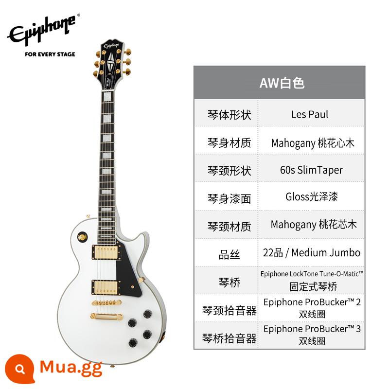 Epiphone theo gió Les Paul Custom guitar điện dành cho nam và nữ bắt đầu tập chơi chuyên dụng - Les Paul Custom Trắng