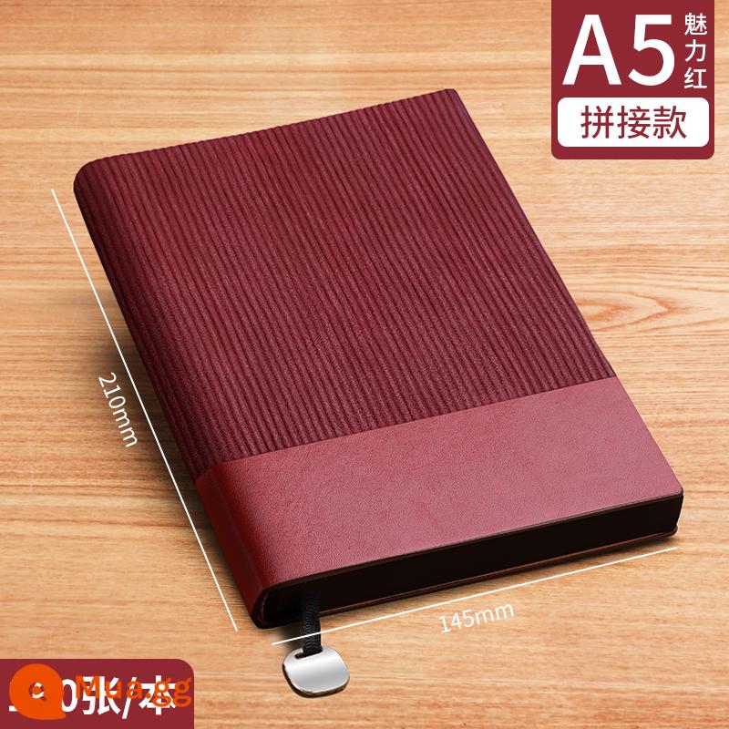 A6 máy tính xách tay cuốn sách nhỏ di động nhỏ mini xách tay bỏ túi văn phòng kinh doanh làm việc notepad cuốn sách nhỏ ghi nhớ cuộc họp cuốn sách tùy chỉnh có thể in logo - A5-Đỏ quyến rũ(160 ảnh)