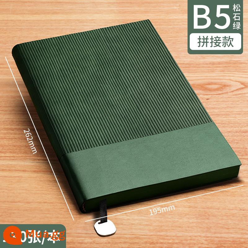 A6 máy tính xách tay cuốn sách nhỏ di động nhỏ mini xách tay bỏ túi văn phòng kinh doanh làm việc notepad cuốn sách nhỏ ghi nhớ cuộc họp cuốn sách tùy chỉnh có thể in logo - B5-Xanh Ngọc(130 ảnh)