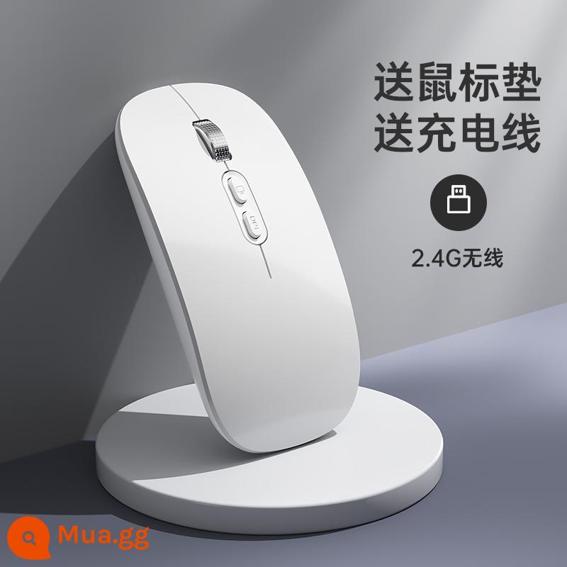 Xiaomi/kê máy tính xách tay chuột bluetooth không dây tắt tiếng cô gái mô hình sạc chuột máy tính bảng văn phòng không giới hạn - Phiên bản sứ trắng/không dây [Bánh xe cuộn kim loại + Quay lại bằng một cú nhấp chuột] ★ Im lặng và im lặng + Có thể sạc lại + Bàn di chuột miễn phí