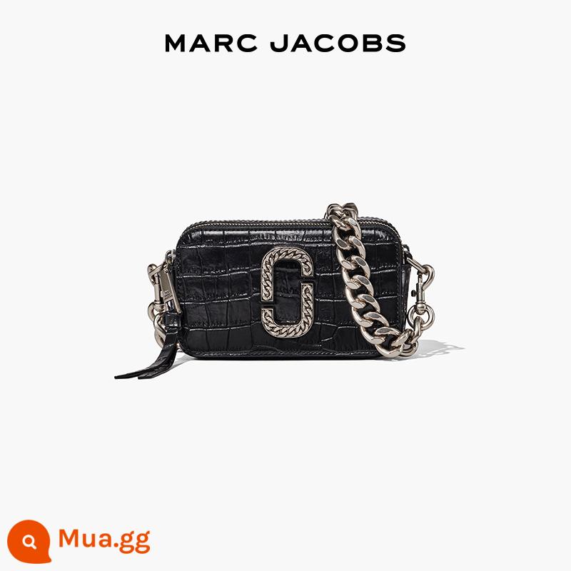 [Quà tặng năm mới] MARC JACOBS SNAPSHOT máy ảnh đeo chéo dập nổi da cá sấu mj - đen