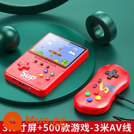 Máy chơi game cầm tay 2024 mẫu mới có TV Tetris màn hình lớn hoài cổ dành cho trẻ em Super FC Mary chính hãng đôi độ phân giải cao nhà Mario có tay cầm đồ chơi kiểu cũ bảng điều khiển cầm tay mini - Đôi màu đỏ cổ điển [màn hình lớn 3,5 inch mới 500 trong một]