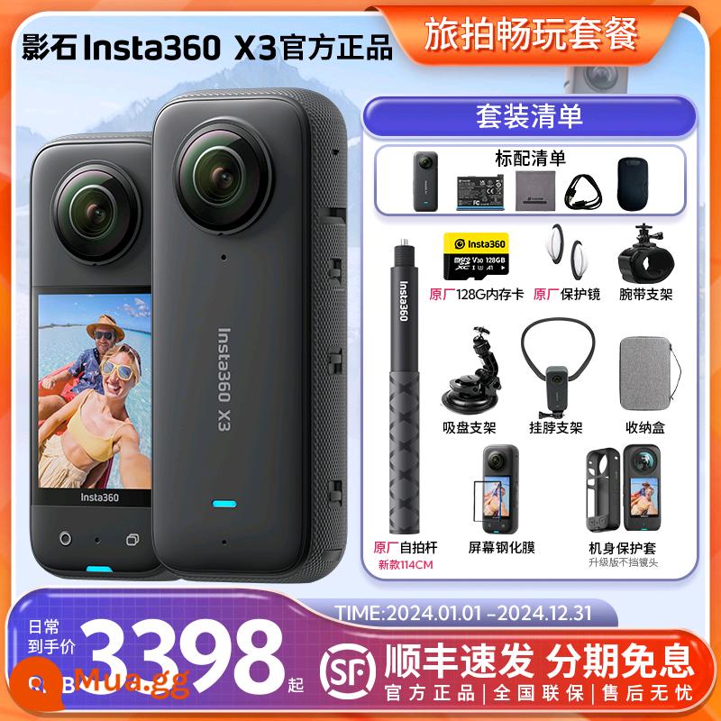 Shadowstone Insta360 X3 Camera Toàn Cảnh Thể Thao ONE X3/X2 Máy Ghi Hình Lái Xe Trượt Tuyết - Gói thú vị chụp vlog du lịch X3