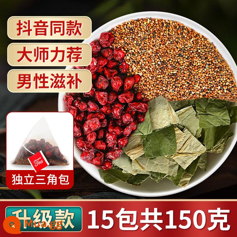 Schisandra túi tơ hồng trà thảo dược Trung Quốc thảo dược phía bắc Schisandra goji berry xác thực và túi lụa thỏ hiệu thuốc cửa hàng hàng đầu - [Nâng cấp ba vị] Ngũ vị hương, Cuscuta, Epimedium, 15 gói