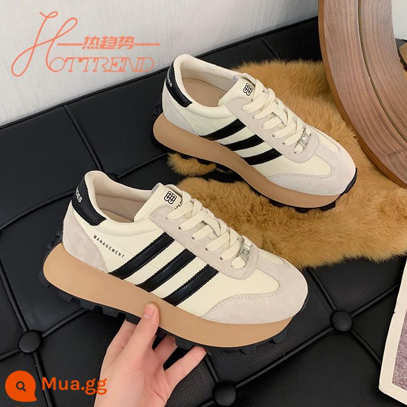 Giày Forrest Gump Siêu Hot Cho Nữ 2022 Hot Style Plus Giày Thể Thao Nhung Tăng Chiều Cao Bên Trong 10CM8CM6 Giày Trắng Nhỏ Đế Dày Cho Nữ Mùa Thu Đông - Trắng [9CM] (lấy lớn hơn một size)