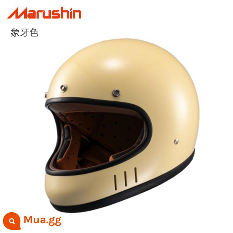 Nhật Bản MARUSHIN chính thức xe máy đầu máy xe lửa Harley bốn mùa mũ bảo hiểm full retro mũ bảo hiểm MNF2DRILL - Điểm ngà