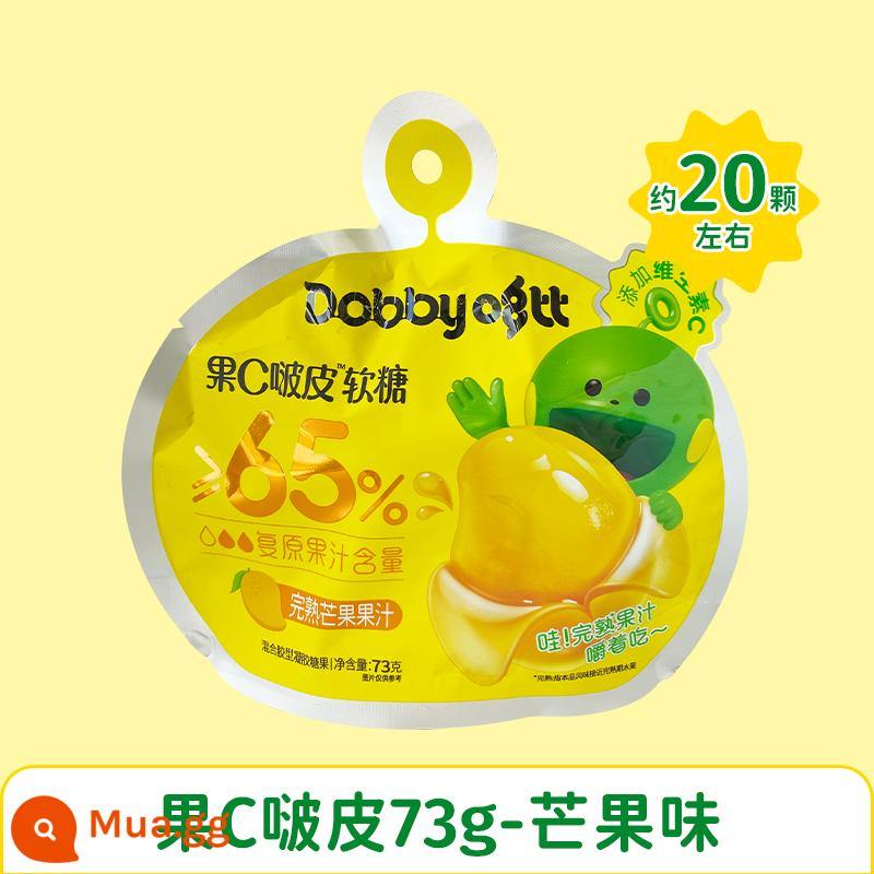 dobby dobby ếch du lịch giáng sinh kẹo dẻo trái cây xoài trắng nước đào kẹo snack chanh dây - [Hàm lượng nước ép 65%] Kẹo dẻo Bopi-Mango 73g*3 túi