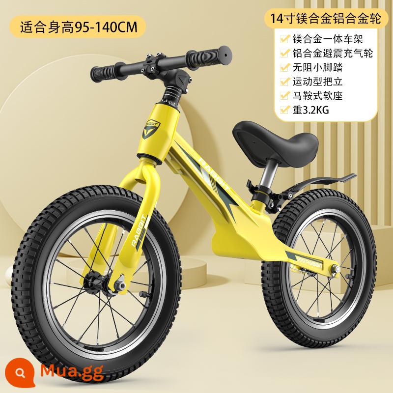 Xe thăng bằng trẻ em 1-3-68 tuổi không cần đạp xe trượt scooter bé trai xe trượt scooter bé gái xe đạp đồ chơi nhỏ - Lốp khí nén Fugui màu vàng/14 inch hợp kim magiê/hợp kim nhôm phù hợp với chiều cao 95-140CM