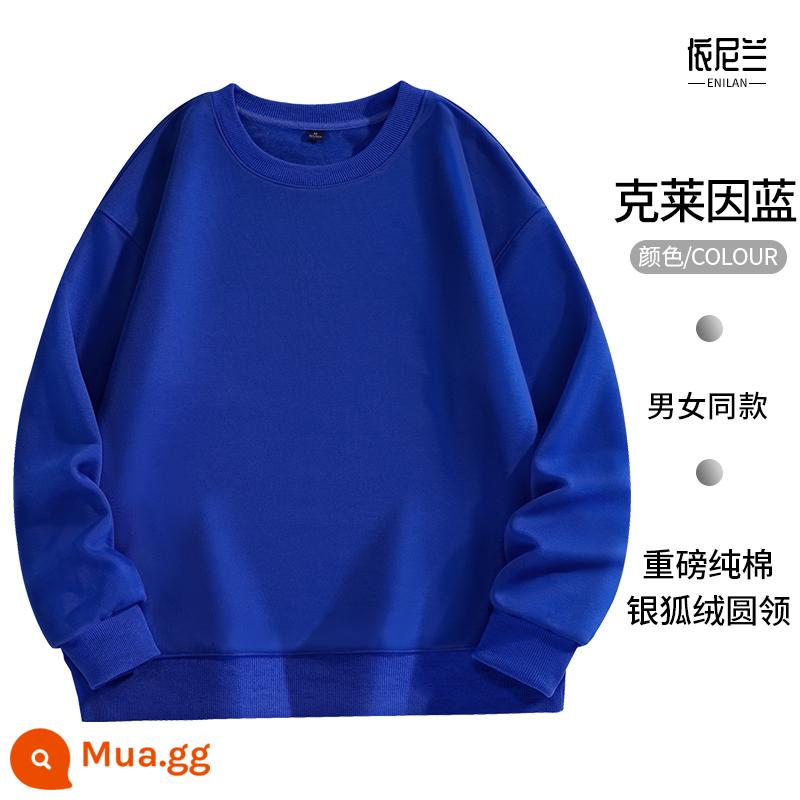 Áo tùy chỉnh làm việc đồng phục in logo tùy chỉnh tự làm quần áo lớp đoàn tụ áo thun hoodie áo khoác - I-Klein màu xanh