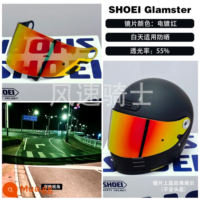 Ống kính SHOEI Z8 Z7 X14 X15 GT AIR Kính mũ bảo hiểm Glamster ngày và đêm cực quang đen chống sương mù - màu xanh huỳnh quang