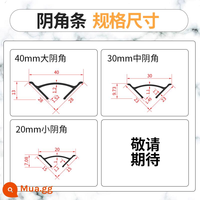 Hợp kim nhôm âm góc dải trang trí tường góc hệ thống dây điện máng sàn gỗ dải cạnh áp gạch đóng trần treo dải cạnh kim loại - Gói chụp thử