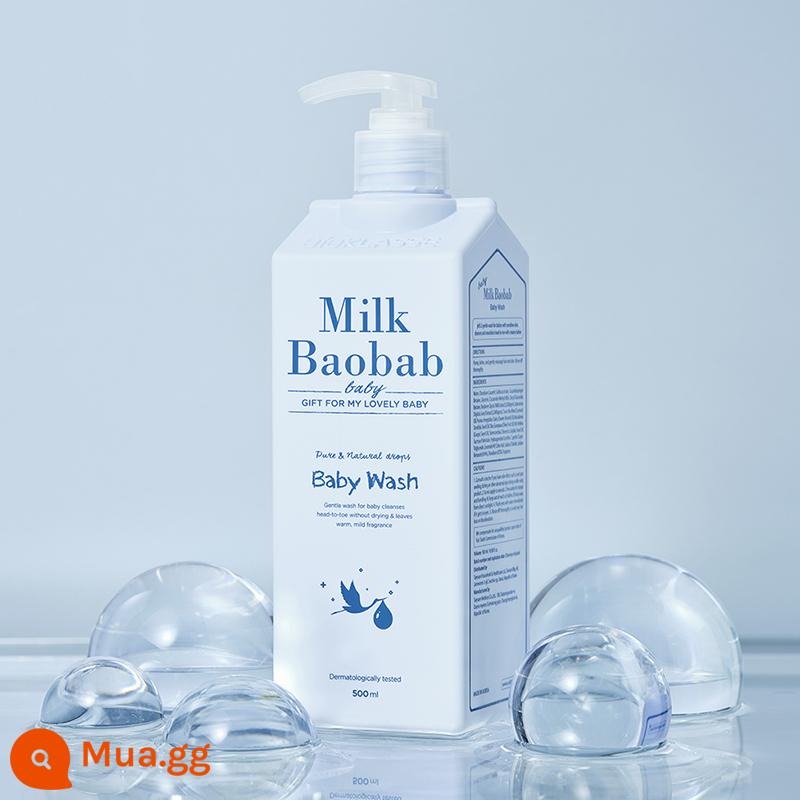 Hàn Quốc Mikebao Baby Sữa dưỡng ẩm 72 giờ 500ml Sữa dưỡng thể dưỡng ẩm Chăm sóc da cho trẻ em - [Sinh từ 2 tuần trở lên] Sữa tắm gội 2 trong 1 500ml