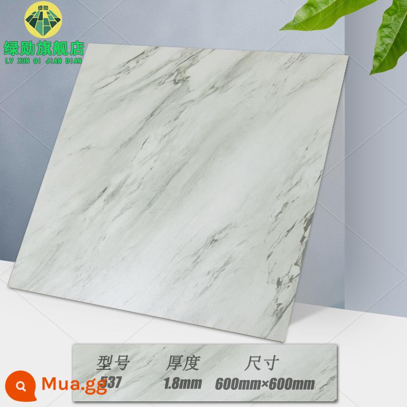 Miếng dán sàn 60×60 tự dính đá nhựa chống xi măng dán sàn ins lưới đỏ cải tạo gạch giả nhựa PVC chịu mài mòn - Sọc đen trắng 537/tự dính 600×600/độ dày 1.8㎜