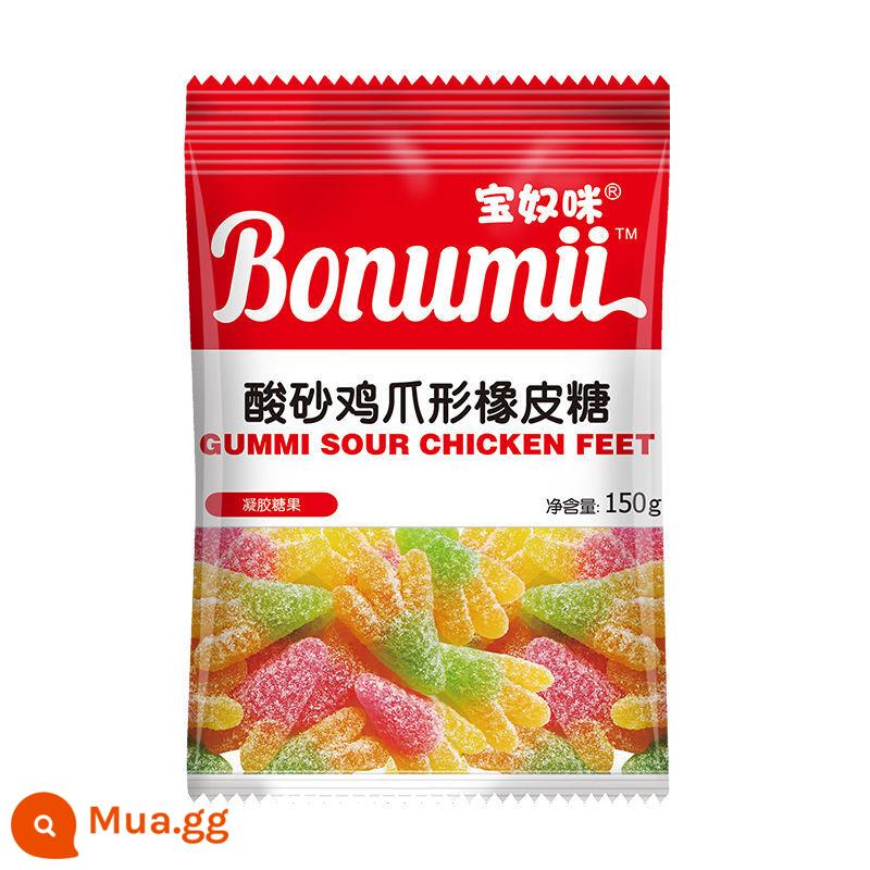 Bonumi Kẹo mềm Cát chua Màu sâu Sâu bướm Gấu Trái tim đào chua Coke Kẹo dẻo Kẹo dẻo QQ Kẹo trái cây Người nổi tiếng Internet Đồ ăn nhẹ - Chân gà chua 150g*1 túi