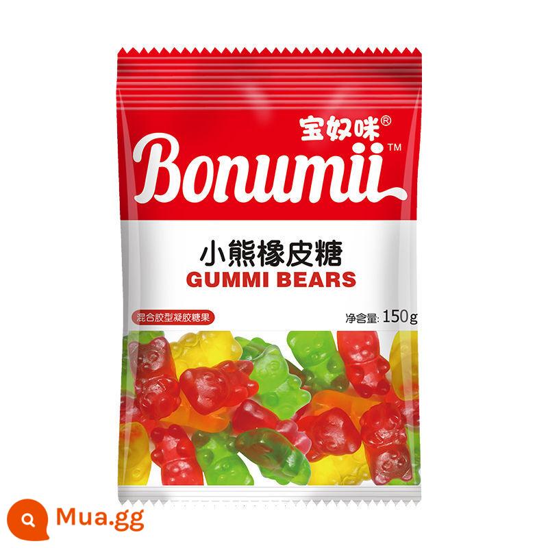 Bonumi Kẹo mềm Cát chua Màu sâu Sâu bướm Gấu Trái tim đào chua Coke Kẹo dẻo Kẹo dẻo QQ Kẹo trái cây Người nổi tiếng Internet Đồ ăn nhẹ - Hình gấu 150g*1 túi