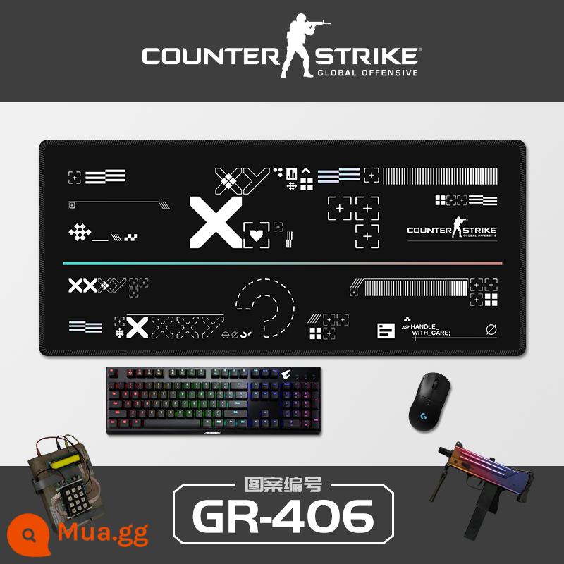 Sê-ri CSGO tấm lót chuột sáng tạo quá khổ Cậu bé Ersimov thi đấu điện dày đặc bảng trò chơi pad khóa cạnh bàn phím máy tính Nhật Bản đệm bảo vệ cổ tay sinh viên bảo vệ cổ tay chống trượt miếng đệm nhỏ hình vuông của phụ nữ có thể được tùy chỉnh - GR-406 [Kéo khóa chính xác]