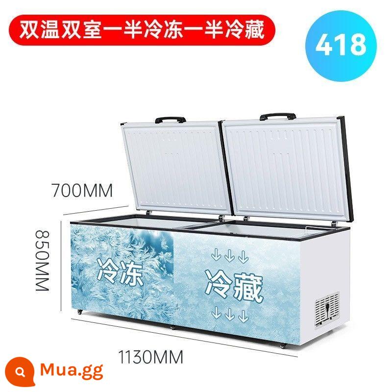 Nixue ống đồng đông lạnh tủ đông ngang tủ đông lớn tủ đông lạnh thương mại tủ đông nhỏ công suất lớn tủ đông gia đình - 418 nhiệt độ kép, đóng băng và làm lạnh cùng một lúc