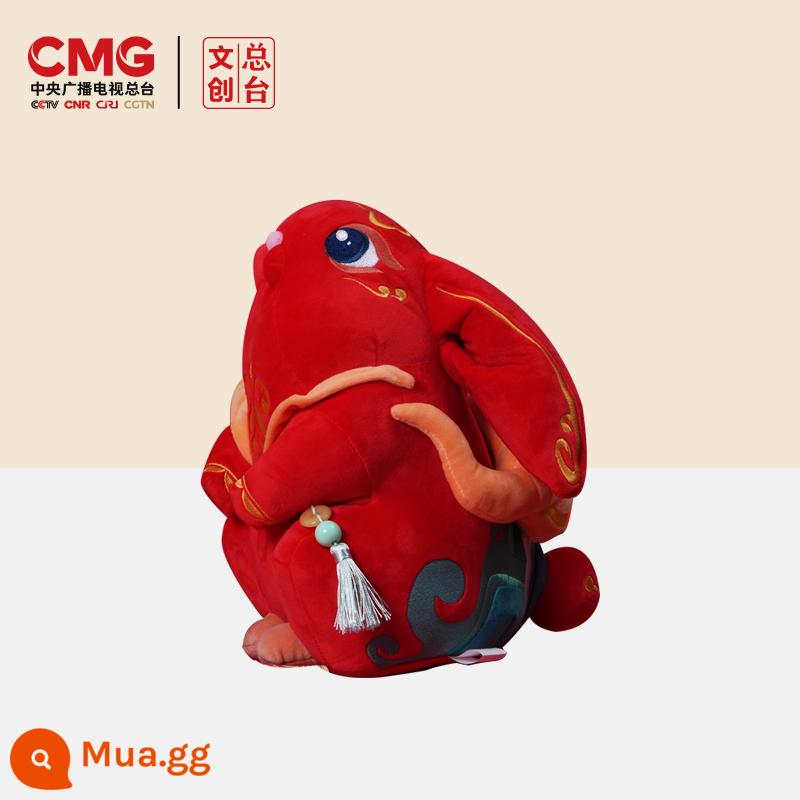 Wenchuang Rabbit Tuantuan Rabbit Round Red Rabbit Doll Gift Box Set Lễ hội mùa xuân Quà tặng ngày lễ cho bạn bè và các cặp đôi - Thỏ bí ngô