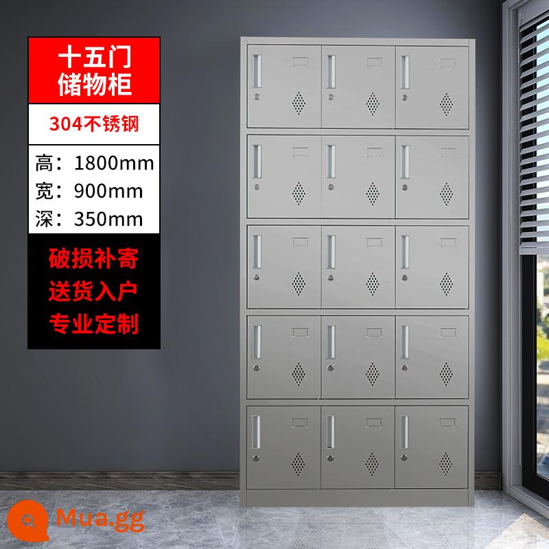 Tủ kho locker inox 304 tủ đựng bát đĩa nhiều cửa Tủ đựng giày dép nhân viên xưởng S tủ đựng dụng cụ tân dược vô trùng y tế - Cửa inox 15 cửa 304