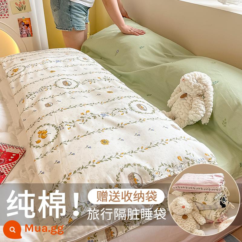 Cotton tinh khiết cotton du lịch khách sạn bẩn túi ngủ đơn công tác du lịch tấm chăn ga trải giường du lịch xách tay kho báu - Youyoucao [cách ly bụi bẩn toàn diện, ngủ khỏa thân an toàn]