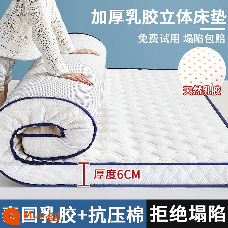 Nệm cao su đệm nhà cứng mat tatami mat ký túc xá sinh viên đơn miếng bọt biển mat nệm nệm chăn bông mùa đông - Baibaibai [Tiêu chuẩn chống vi khuẩn và chống ve loại A] dày khoảng 6cm