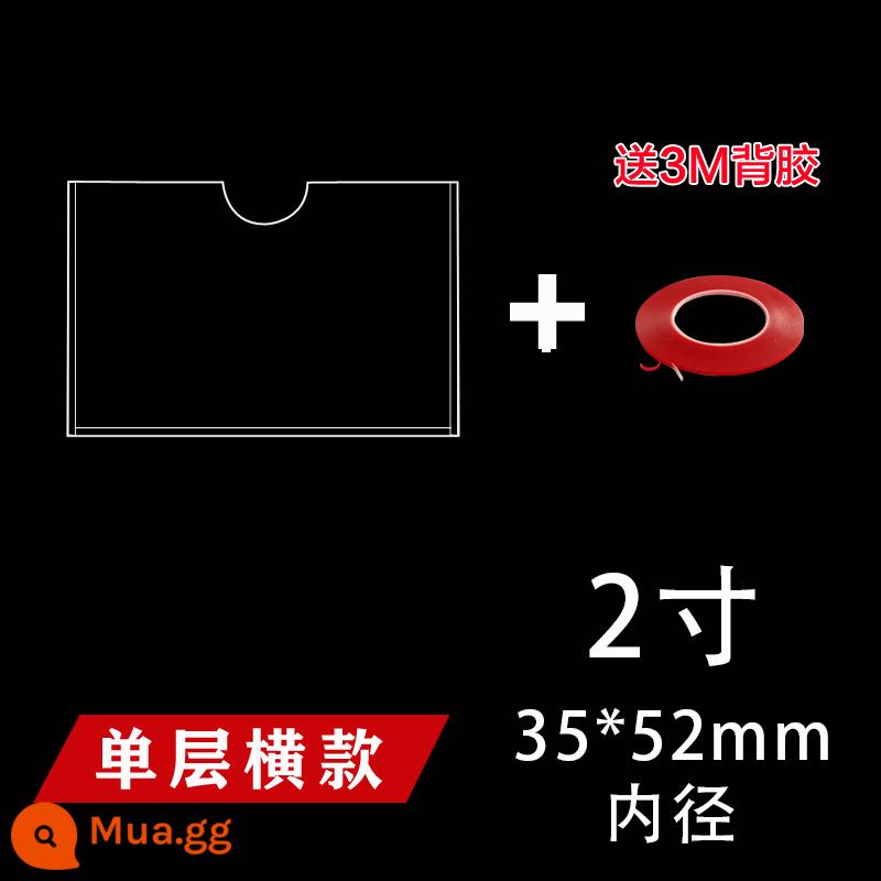 Khe cắm thẻ acrylic A4 khe cắm hộp giấy hai lớp acrylic bảng trong suốt inch nhãn ảnh hiển thị hộp tùy chỉnh - Giao keo: 2 inch = 35 * 52 (kiểu ngang một lớp)