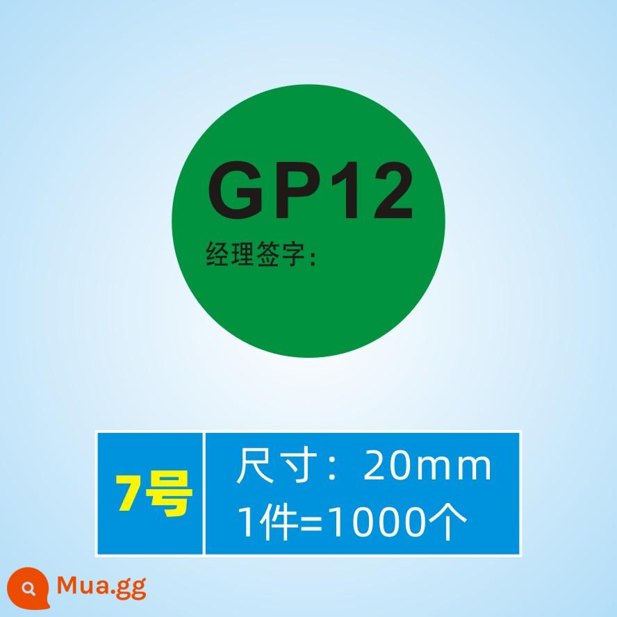 Spot GP12 EPC quản lý chất lượng tự dính thanh tra phụ tùng ô tô nhãn chữ ký viết tay đại diện - Chữ ký quản lý GP12 (20mm 1000 miếng) số 7