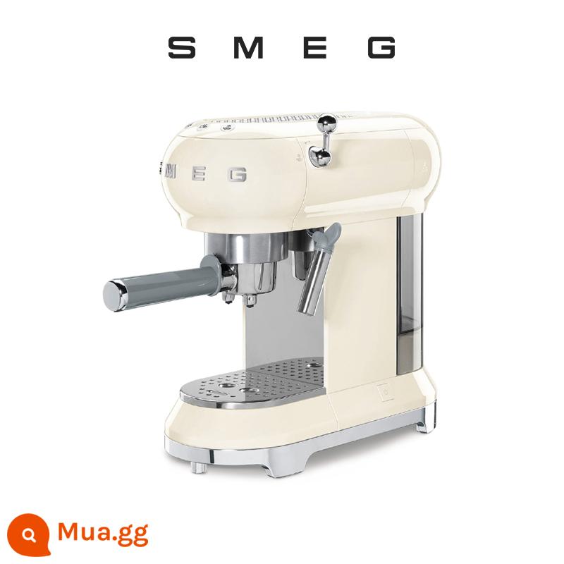 SMEG/Smeg ECF01 Máy pha cà phê bán tự động của Ý cho văn phòng tại nhà tích hợp hơi nước tạo bọt sữa nhỏ - màu trắng sữa