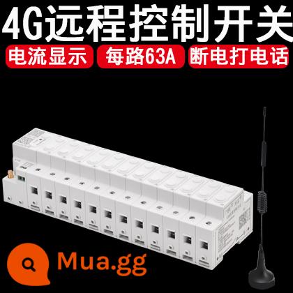 Guangsutong 4G cầu dao điện thoại di động công tắc điều khiển từ xa 220v380v động cơ thông minh mở điều khiển từ xa không dây - [220V] 12 kênh + phát hiện dòng điện + báo mất điện