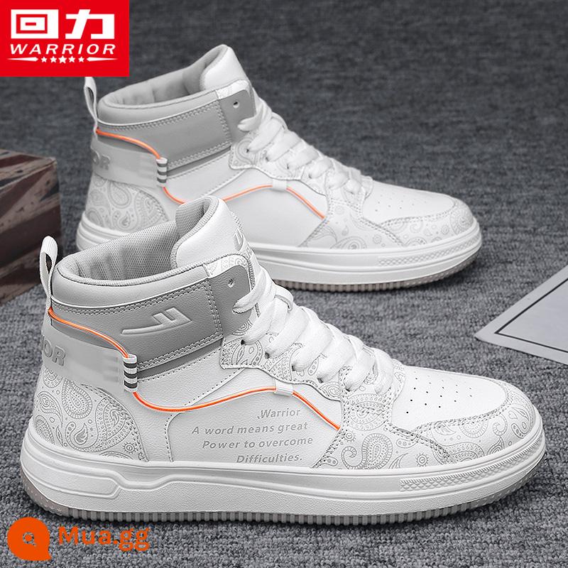 Back Force Canvas High -top Mùa đông Giày nam - tro trắng