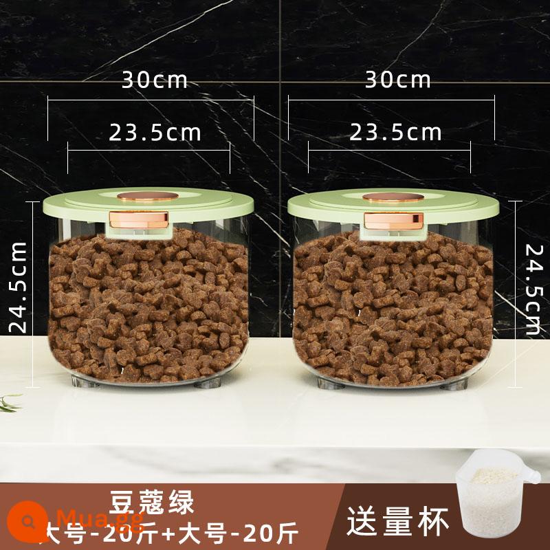 Thùng bảo quản thức ăn cho mèo thùng kín và chống ẩm Thùng bảo quản thức ăn cho thú cưng 10kg giữ tươi thùng bảo quản thức ăn cho chó hộ gia đình dung tích lớn thùng kín - Gói hai - bạch đậu khấu [gói cỡ lớn 20 catties] đi kèm cốc đo lường