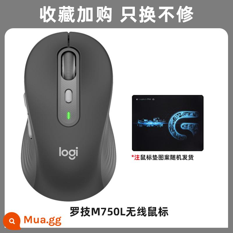 Logitech M750/M750L Mute Chuột Không Dây Bluetooth Kích Thước Model Máy Tính Để Bàn Công Cộng Laptop - Bàn di chuột M750L[Đen]