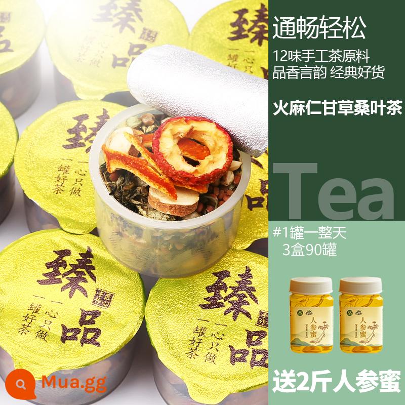 Wanliang Hemp Seed Cam thảo Lá dâu tằm Trà sức khỏe Vỏ cam Trà lá sen có thể được sử dụng với các sản phẩm đại tiện và phân - Ba hộp giá cả phải chăng cộng thêm 2 pound mật ong nhân sâm (có sẵn trong 90 ngày)