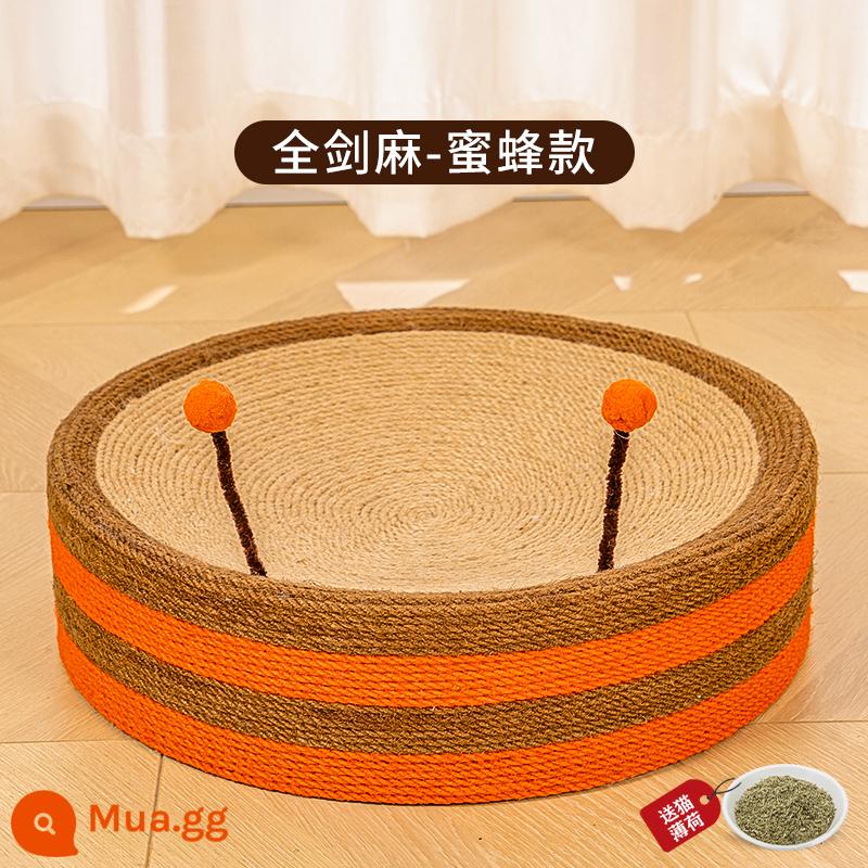 Mèo Leo Khung Chống Trầy Xước Nhỏ Sisal Dọc Mèo Mèo Xước Ban Mèo Kệ Mèo Xước Bài Mèo Con đồ Chơi Cho Thú Cưng - Tất cả sợi sisal và không có vụn - Kiểu ong [chống trầy xước và mài mòn] Bộ sưu tập và mua hàng sẽ tặng bạn catnip miễn phí