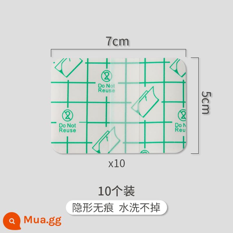 Miếng vá lỗ áo khoác, tự dính, không đường may, sửa chữa quần áo không vết, miếng vá vải sửa lỗ áo khoác và quần có thể giặt được - Hình vuông trong suốt 10 miếng