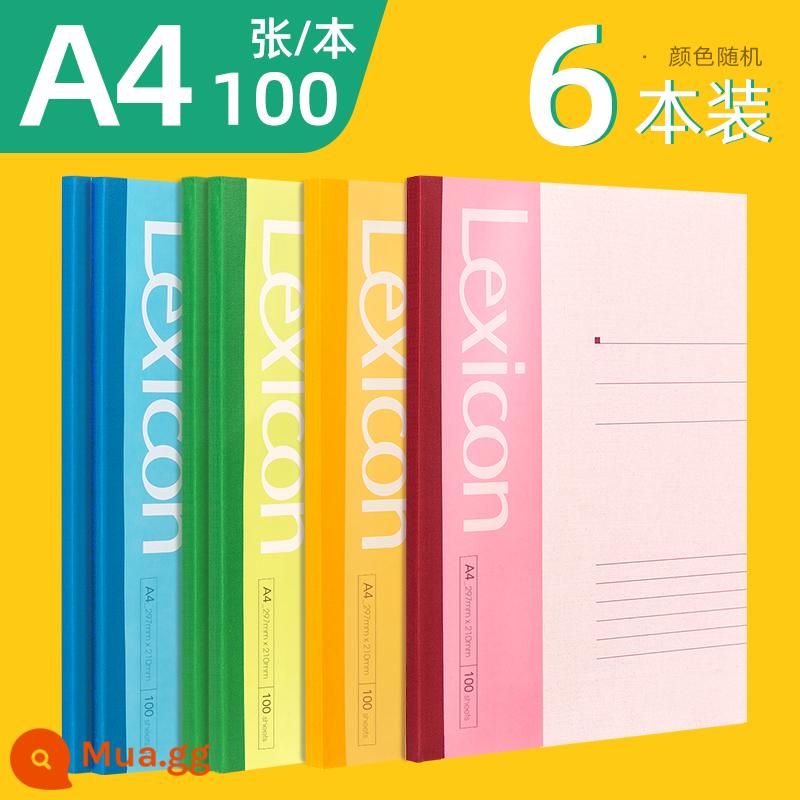 Máy tính xách tay A5 mạnh mẽ Lớn A4 Notepad Máy tính xách tay dày B5 Văn phòng kinh doanh đơn giản Bán buôn Sinh viên đại học Bài tập về nhà Sách bài tập mềm - A4-100 tờ/cuốn-6 cuốn-7660