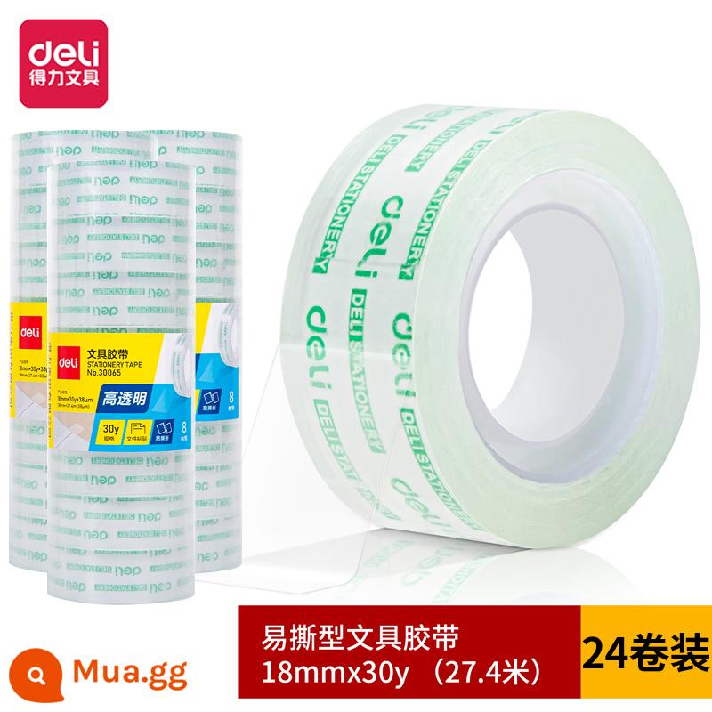 Băng keo trong suốt mạnh mẽ học sinh thổi kèn với cuộn nhỏ băng keo trong suốt mỏng và hẹp băng dính trong suốt 12mm giấy dính lực dính mạnh xé tay để sửa câu hỏi sai chính tả dính băng keo thủ công bán buôn văn phòng phẩm trẻ em - 18mm*30y-24 cuộn-30065