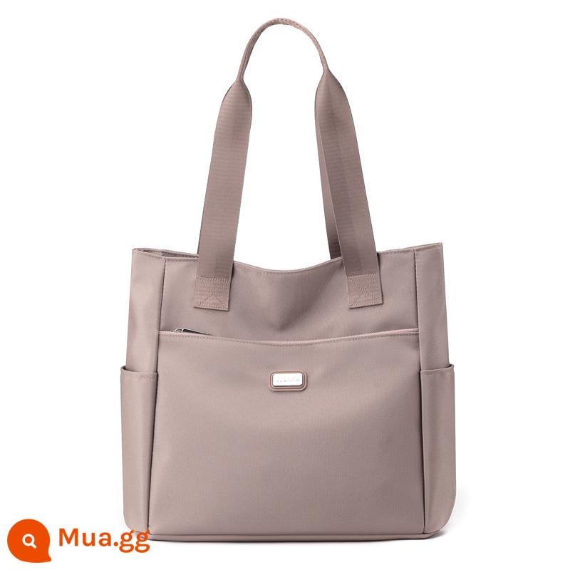 Túi 2024 Mới Đa Năng Dung Tích Lớn Vải Oxford Túi Tote Nữ Đeo Vai Di Động Canvas Đi Lại Mẹ Túi - Rượu sâm banh