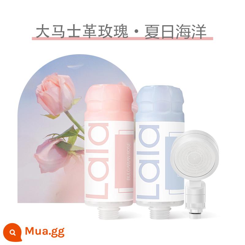 Lalapercare/Nara's Summer Rose Bath Bộ Lọc Vòi Phun Tăng Cường Khử Clo Hộ Gia Đình - Hoa hồng Damascena + Đại dương mùa hè + Vòi sen tăng áp