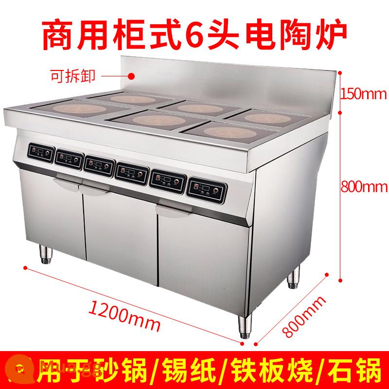 Bếp điện từ thương mại nhiều đầu công suất cao 3500w lò pha lê đen 4/6 đầu bếp từ bốn sáu tám mắt sáu mươi tám mắt mì bột - Tủ thương mại lò nung pha lê đen 6 đầu