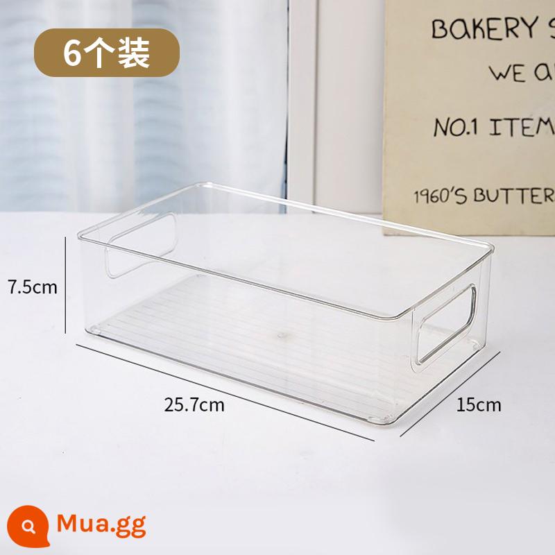 Máy tính để bàn mỹ phẩm hộp lưu trữ mặt nạ acrylic hộp nhựa trong suốt lớp phủ lưu trữ ký túc xá hoàn thiện kệ - Túi xách trong suốt có thể xếp chồng lên nhau tới 6 chiếc