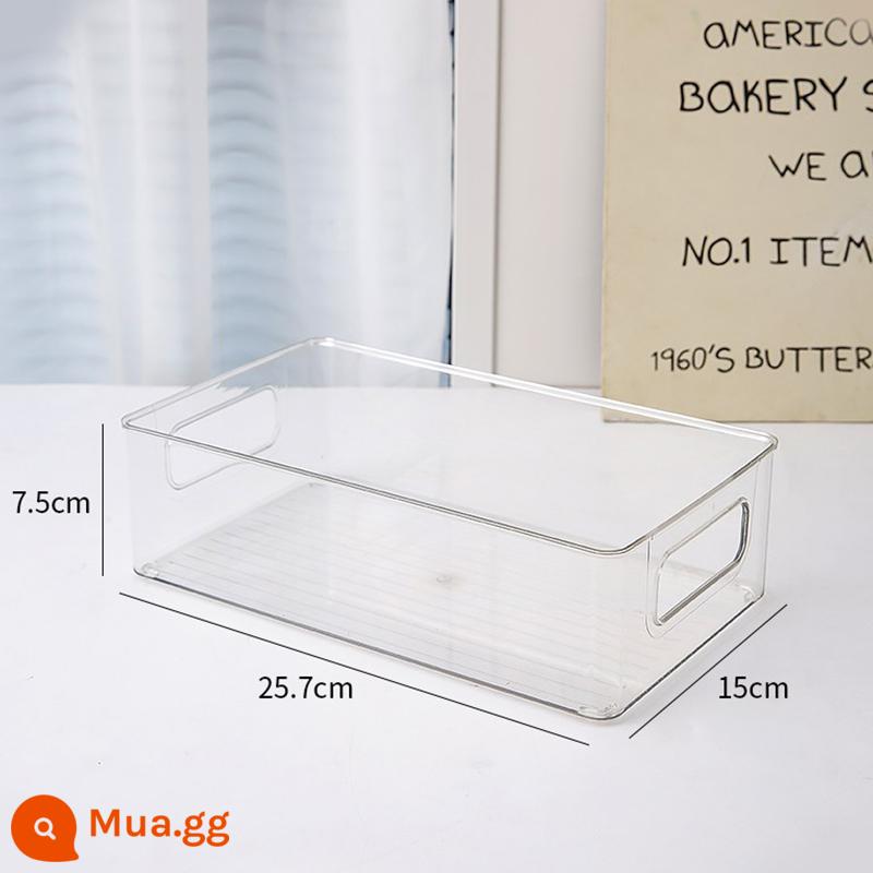 Máy tính để bàn mỹ phẩm hộp lưu trữ mặt nạ acrylic hộp nhựa trong suốt lớp phủ lưu trữ ký túc xá hoàn thiện kệ - Tay trong suốt có thể chồng 1 gói