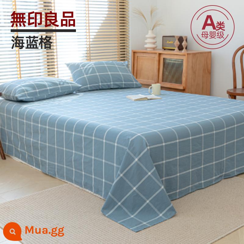 MUJI Ga Giường Đơn Cotton Nguyên Chất 100 Ký Túc Xá Giường Đơn Full Cotton Chần Gòn Đơn Giản Màu Đôi Áo Gối Chần Gòn Bộ 3 2 - Hailange [100% cotton]