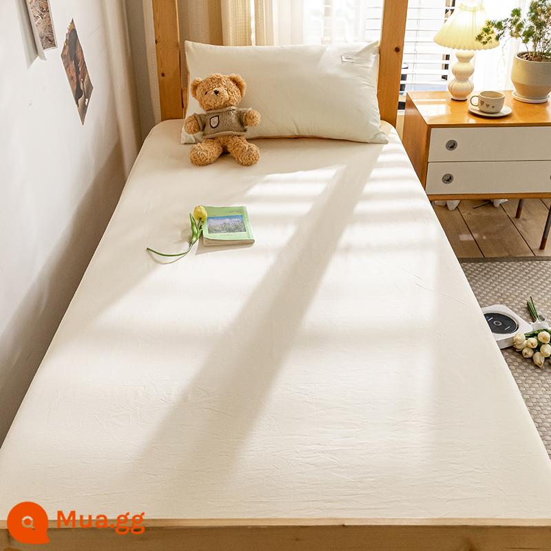 MUJI Cotton Trang Bị Tấm Ký Túc Xá Sinh Viên Cotton Đặc Biệt Drap Giường Nệm Giường Túi Đơn Tấm Bọc Bộ Giường - Sữa trắng [100% cotton đã giặt cotton, một hàng giả sẽ bị phạt mười]