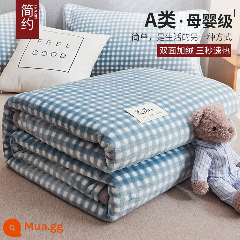 Muji San Hô Chăn Sofa Chăn Dép Nỉ Ngủ Trưa Văn Phòng Chăn Dày Sang Trọng Mùa Đông Tờ - Lam Tiểu Ca