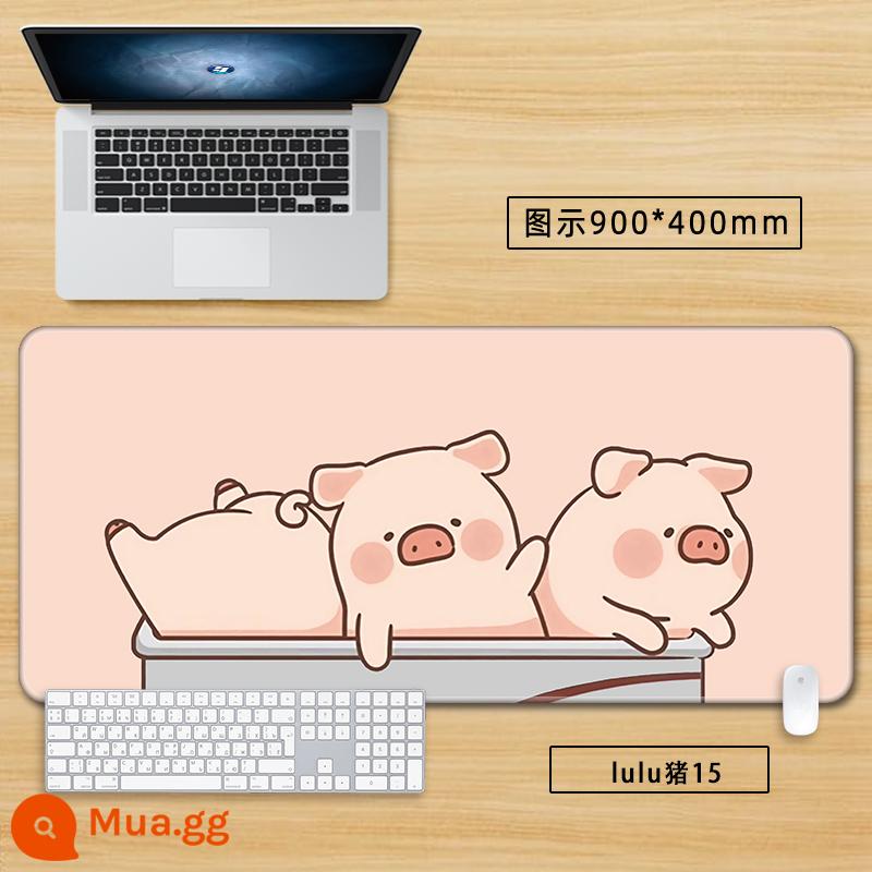 miếng lót chuột lulu pig quá khổ bé trai và bé gái sáng tạo hoạt hình dễ thương trò chơi thể thao điện tử lưới bàn phím máy tính màu đỏ - lulu lợn 15