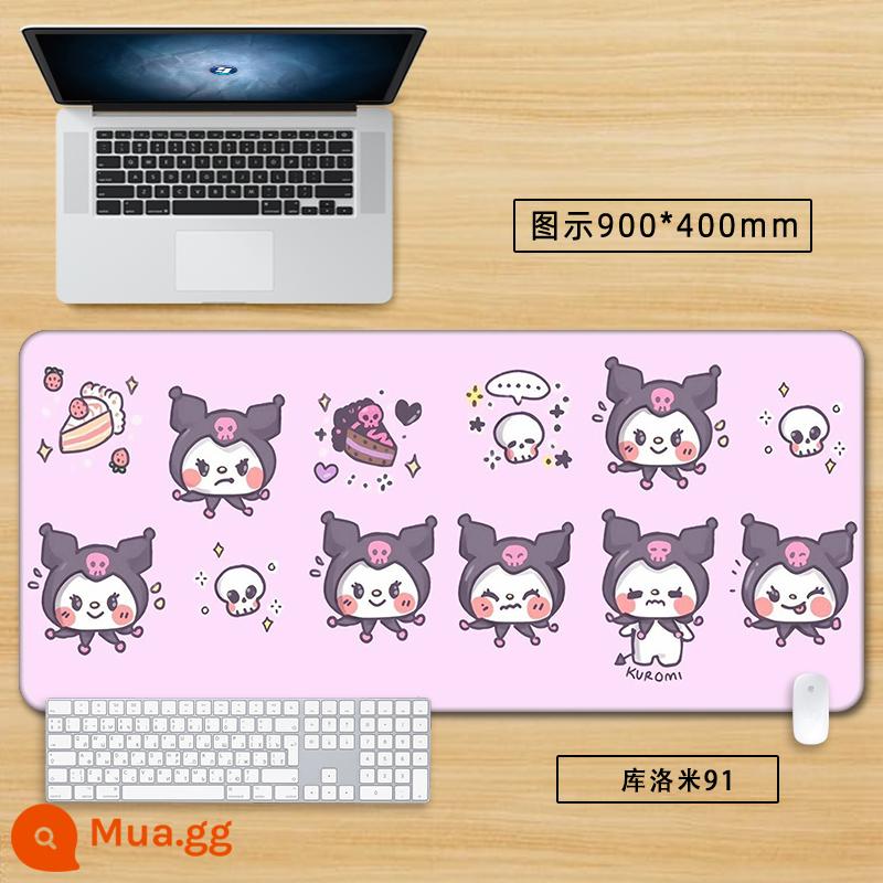 Miếng lót chuột Kulomi ngoại cỡ bé trai và bé gái dễ thương Sanrio lưới đỏ sáng tạo bàn phím máy tính tại nhà bàn làm việc - Kuromi91