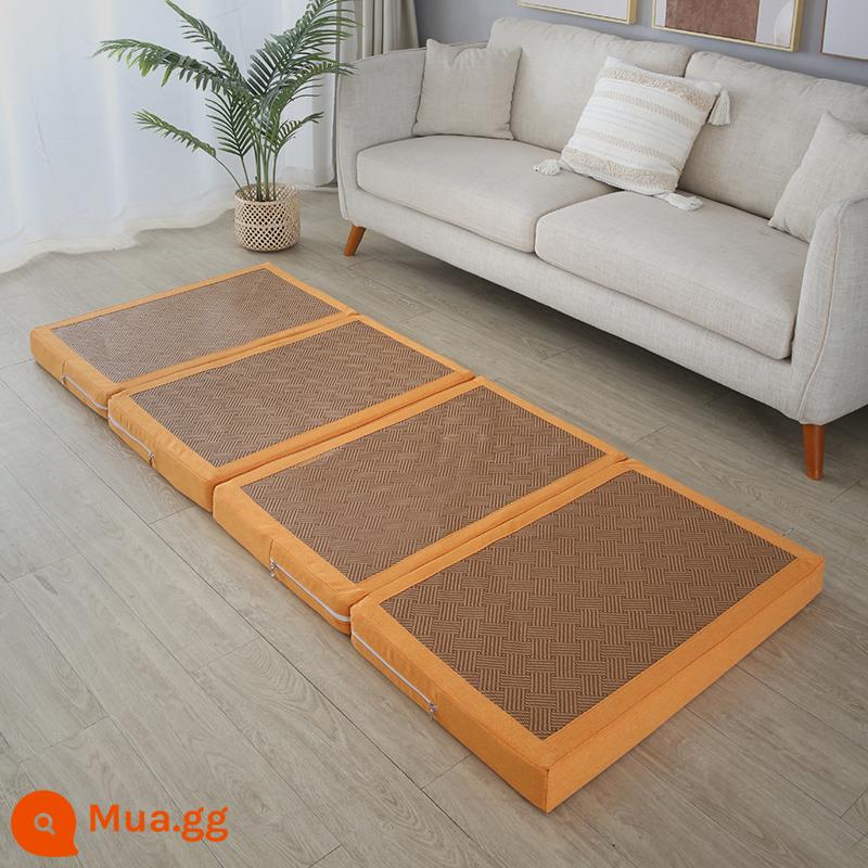 Gấp chiếu tatami để chơi đệm sàn ký túc xá sinh viên đệm mùa đông nghỉ trưa thảm ngủ hộ gia đình xốp trải sàn - Màu nho đậm (có thể tháo rời và giặt bằng túi bảo quản)