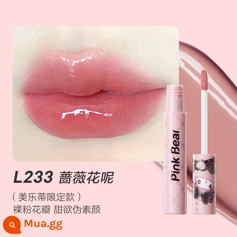 gấu hồng Pico Bear Cool Kulomi Melody Sanrio Limited Mirror Lip Glaze Son môi - Son kem tráng gương Pudding L233 (Melody phiên bản giới hạn)